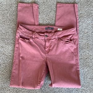 Level 99 red Lily skinny straight jeans